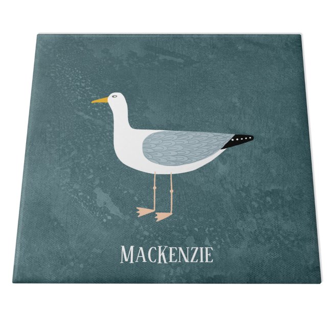 Niedlicher Name der Seagull Fliese (Fun seagull personalized ceramic tile)