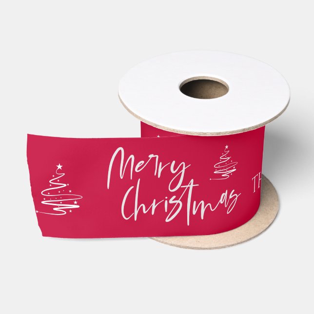 Niedlicher Name der Weihnachtsbaumstruktur Satinband (Spule)