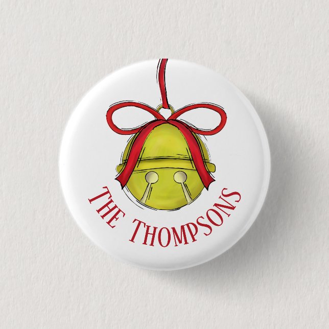 Niedlicher Name der Weihnachtsfamilie Button (Vorderseite)