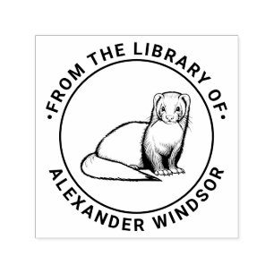 Niedlicher Name des Bibliotheksbuchs Permastempel