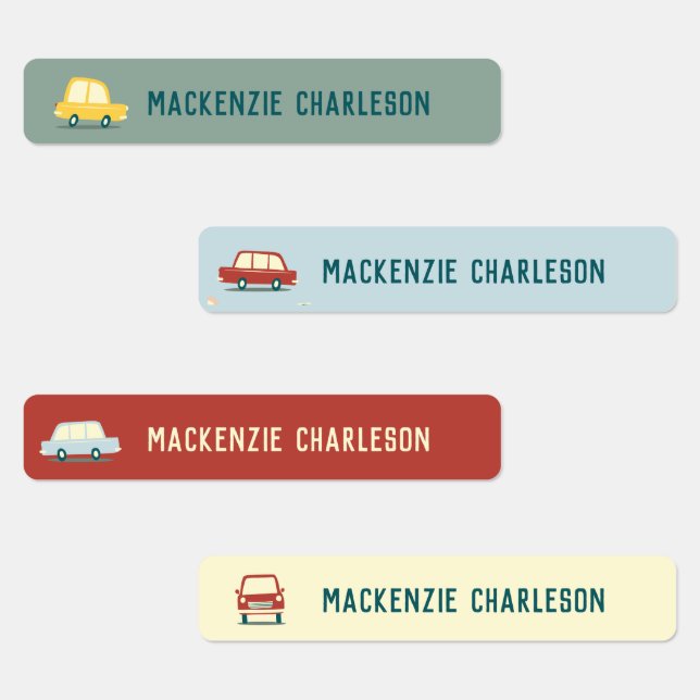 Niedlicher Name des Fahrzeugs Etiketten (Gruppe)