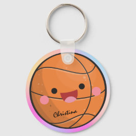 Niedlicher Name des Kawaii Basketball Ball Players Schlüsselanhänger
