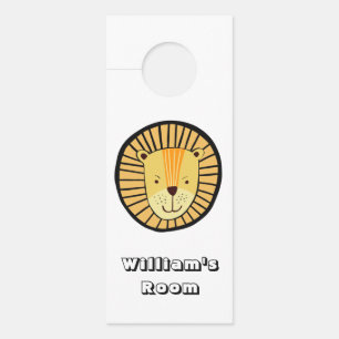 Niedlicher Name des Lion Kids Room Türanhänger