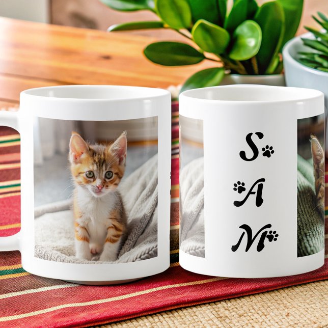 niedlicher Name des modernen KatzenFotos Kaffeetasse (Von Creator hochgeladen)