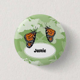 Niedlicher Name des Monarch Butterfly Button