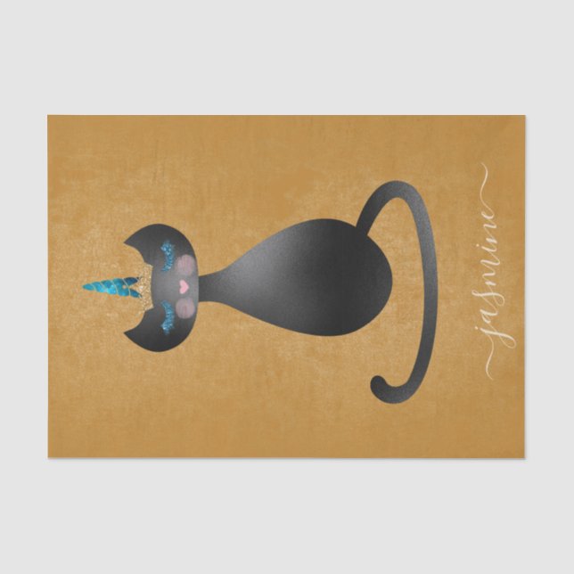 Niedlicher Name des Monogram-Skripts Seidenpapier (Vorderseite)