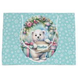 Niedlicher Name des Par Bear Baby Girls Große Geschenktüte