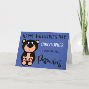 Niedlicher Name des Personalisierten Bären Happy V Karte