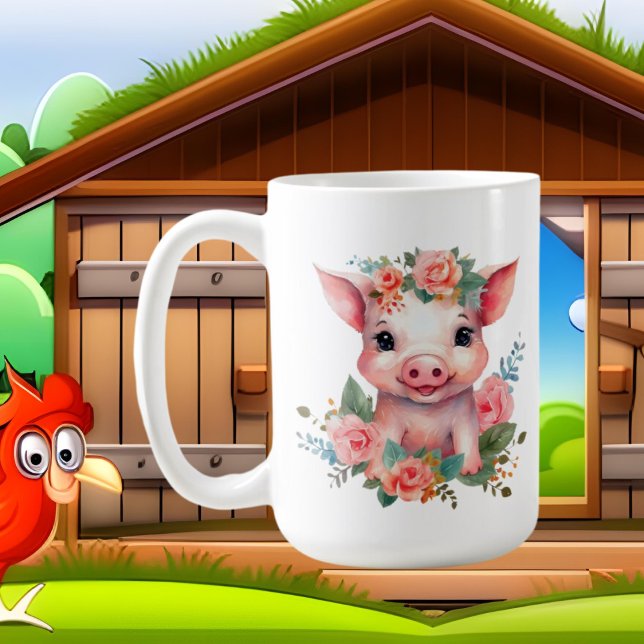 Niedlicher Name des Schweins Kaffeetasse (Von Creator hochgeladen)