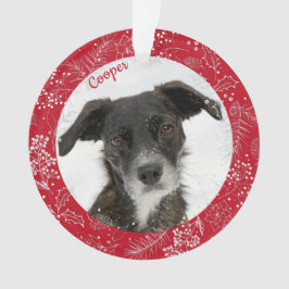 Niedlicher Name des Welpenhundes Foto Ornament