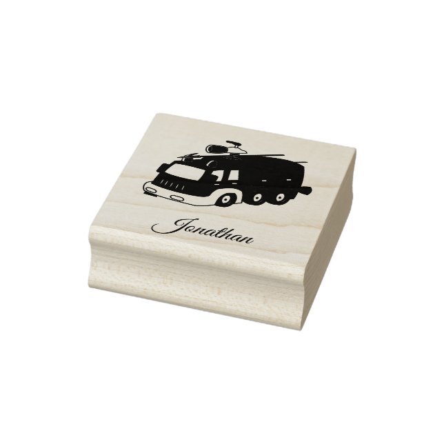 Niedlicher Name Fireruck Custom Gummistempel (Stempel)