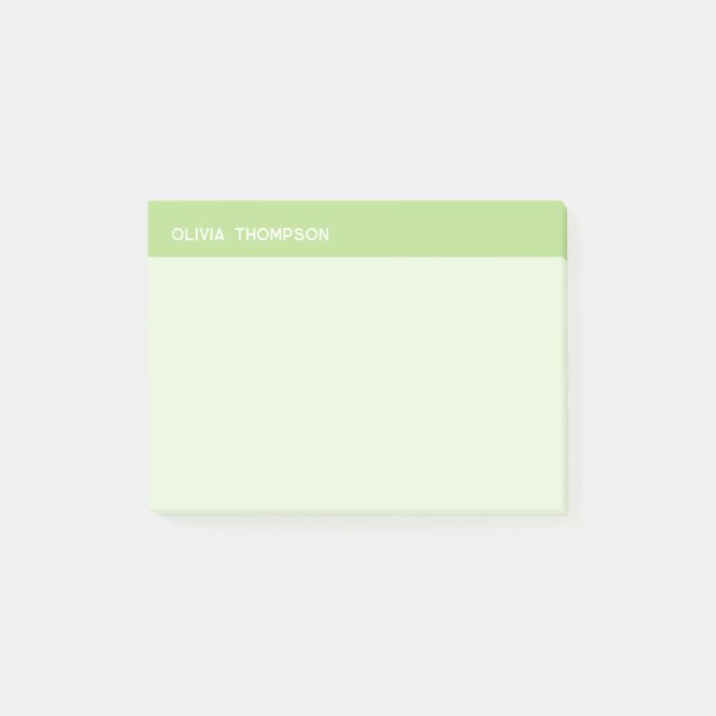 Niedlicher Name Grüne Aufkleber Post-it Klebezettel (Vorderseite)
