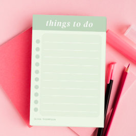 Niedlicher Name Grüne Schule Tägliche Aufgaben Post-it Klebezettel