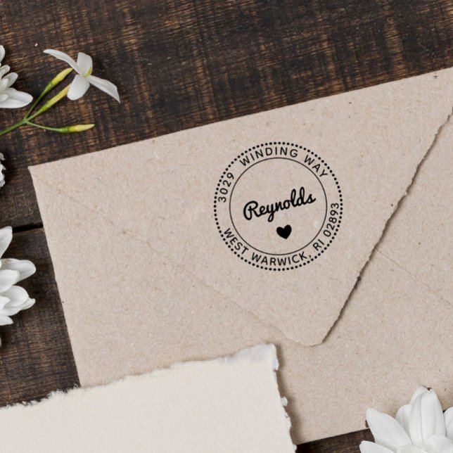 Niedlicher Name und Adresse des Herzens Gummistempel (Von Creator hochgeladen)