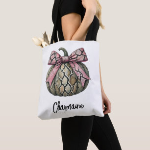 Niedlicher Name von Snakeskin Pumpkin Tasche
