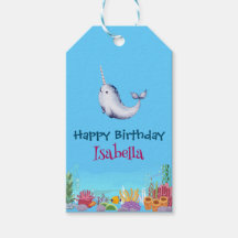 Niedlicher Narwhal Fisch Einhorn Whale See Geburts