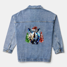 Niedlicher Nashorn Jeansjacke
