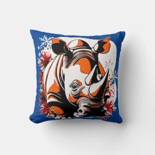 Niedlicher Nashorn Kissen