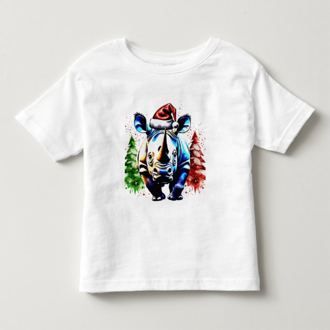 Niedlicher Nashorn Kleinkind T-shirt (Vorderseite)