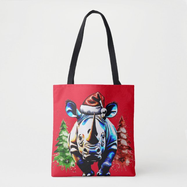 Niedlicher Nashorn Tasche (Vorderseite)