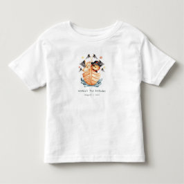 Niedlicher Nautical Pirate Ship Lion Cub Kindergeb Kleinkind T-shirt
