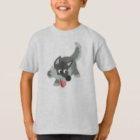 Niedlicher Neugieriger Cartoon Wolf Children T - S