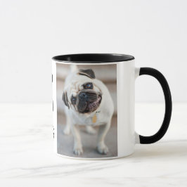 Niedlicher neugieriger Mops-Entwurf Tasse