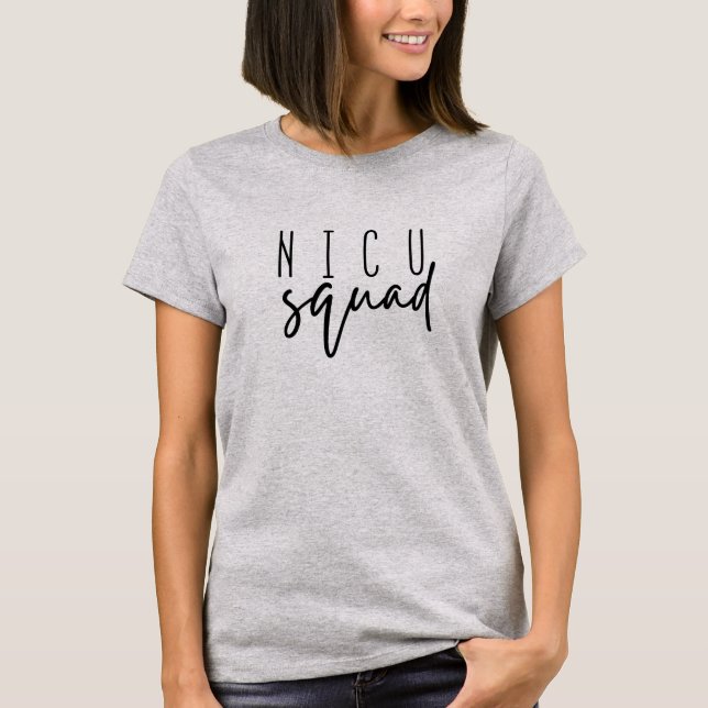 Niedlicher NICU Squad T - Shirt Neugeborene Kranke (Vorderseite)