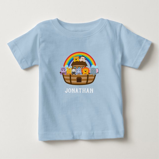 Niedlicher Noahs Ark Baby T - Shirt (Vorderseite)
