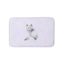 Niedlicher Nordic Fox mit floralen Markierungen Badematte