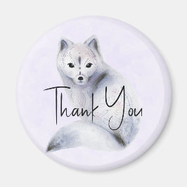 Niedlicher Nordic Fox mit floralen Markierungen Vi Magnet