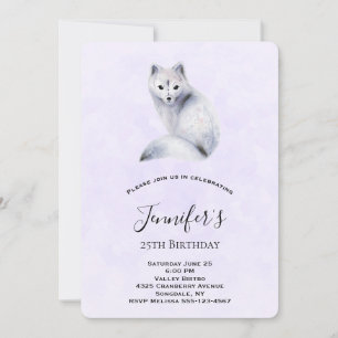 Niedlicher Nordischer Fox mit Blumendesigns zum Ge Einladung