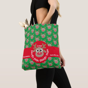 Niedlicher Nordpol Schlittelmannschaft Crew Rentie Tasche