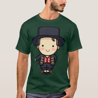 Niedlicher Norwegischer Junge in traditioneller Kl T-Shirt