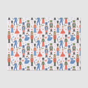 Niedlicher Nutcracker Ballet Muster Weihnachten Seidenpapier