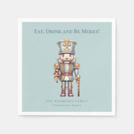Niedlicher Nutcracker essen Drink sei frohe Weihna Serviette