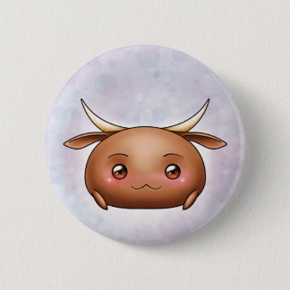 Niedlicher Ochseblob-Knopf Button