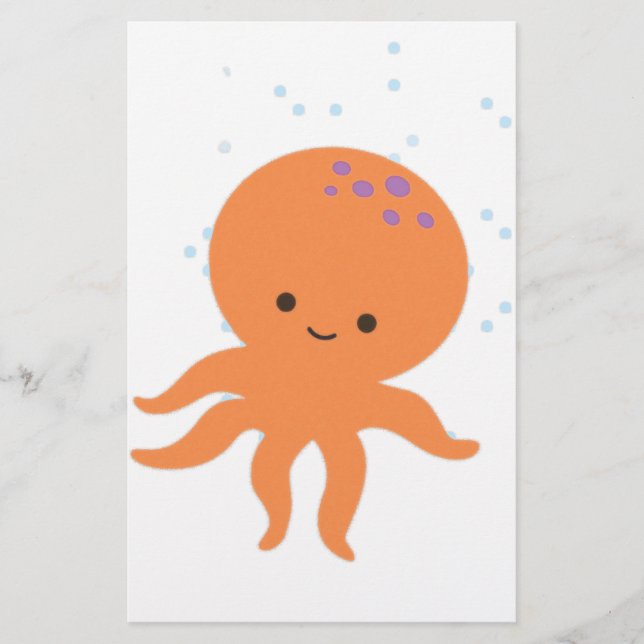 Niedlicher Octopus-Cartoon (Vorderseite)