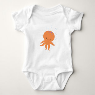 Niedlicher Octopus-Cartoon Baby Strampler