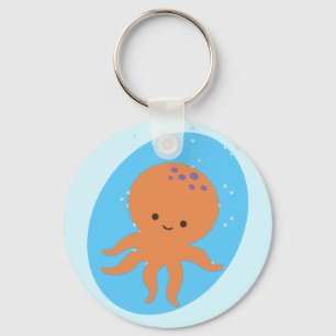 Niedlicher Octopus-Cartoon Schlüsselanhänger