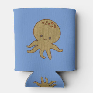 Niedlicher Octopus Cartoon Stickerei Print Individ Dosenkühler