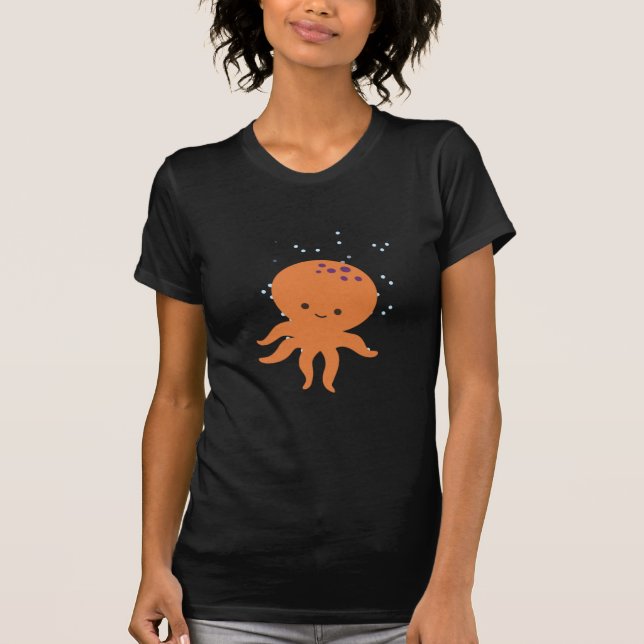 Niedlicher Octopus-Cartoon T-Shirt (Vorderseite)