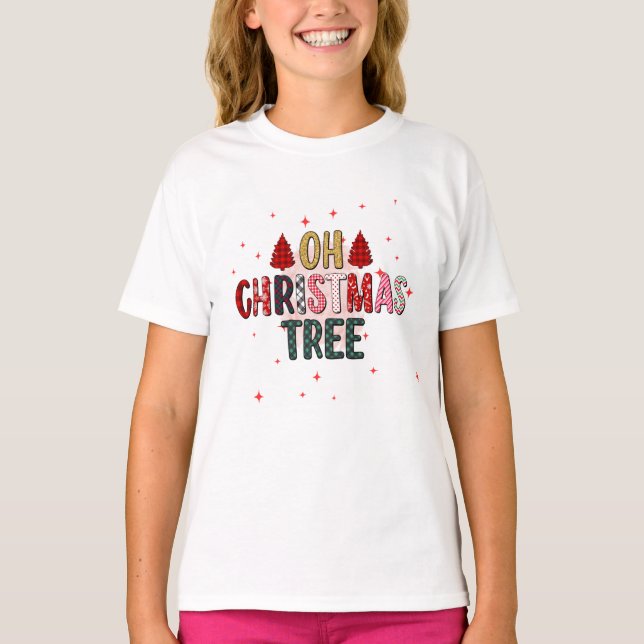 Niedlicher OH Weihnachtsbaum T-Shirt (Vorderseite)