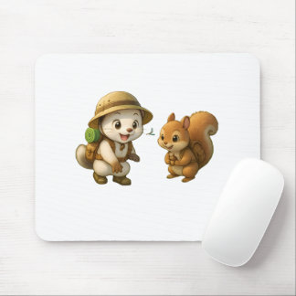 Niedlicher Okojo und Eichhörnchen – Okojo und Freu Mousepad