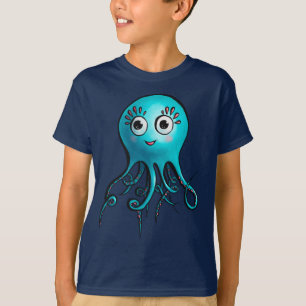 Niedlicher Oktopus Kawaii Cartoon Tier T-Shirt