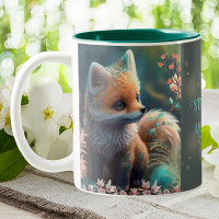Niedlicher Orange Fox Bleibe Clever & Sip auf Pers