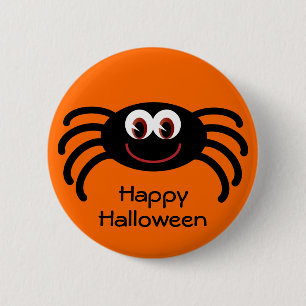 Niedlicher Orange Halloween-Spielleiter Button