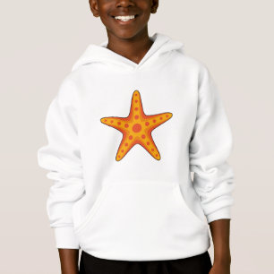 Niedlicher Orange Starfish Cartoon Hoodie