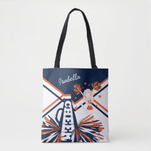 Niedlicher orange, weißer und blauer tasche