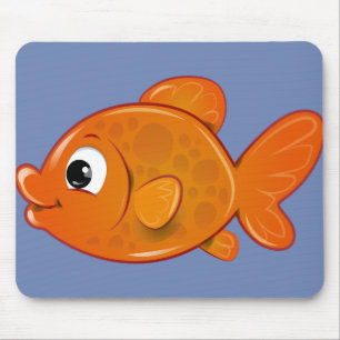 Niedlicher Orangenfisch anpassen Mousepad